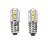 ShuoHui Casquillo de rosca E10 LED - Iluminación de repuesto de luz blanca fría - 6 V 4 chips SMD amarillo actualización para faros linterna linterna (2)
