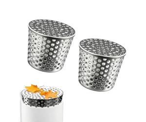 Shuojia 2 Piezas Rejilla Desague Jardin Acero Inoxidable, Diámetro 90-110mm | Anticorrosivo, Antióxido, Tapa Desague Terraza, Fácil de Instalar, Rejilla Anti Hojas, para Filtrar Ramas Frutas Musgo Barro