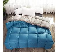 SHUOJIA Ropa De Cama Edredón Grueso De Invierno, Edredón De Plumón De Ganso Edredón De Plumas Cálido Y Transpirable, Mullido Y Suave (220x240cm 6kg,Blue)