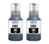 SHUOLEI 102 Tinta ET-2850 ET-4850 ET-3850 ET-2856 ET-4856 Compatible con Epson 102 Cartucho de Tinta Multipack para ET-4850 ET-2750 ET-2756 ET-4750 ET-2851 ET-15000 (2-Pack,2 Negro)