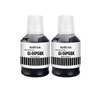 SHUOLEI GI56 Pigmento Tinta Compatible con Canon GI-56 GI56 Cartucho de Tinta Multipack para MAXIFY GX7050 GX6050 GX5050 GX4050 GX3050（2-Pack, 2 x Negro