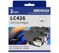 SHUOLEI LC426 LC-426 Cartuchos de tinta Compatible con Brother LC426 LC426XL Multipack para MFC-J4335DW MFC-J4340DW MFC-J4535DW MFC-J4540DW (2 Pack,2 Negro)