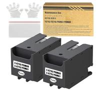 SHUOLEI T6715 T6716 Caja de Mantenimiento de Tinta C13T671500 C13T671600 Compatible para WorkForce Pro WF-4720DWF WF-4725DWF WF-4730DTWF WF-4740DTWF WF-C529R WF-C529RDTW WF-C579RDWF Impresora (2-Pack)