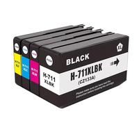 SHUOLEI Tinta de alto rendimiento 711XL compatible con HP 711 711XL CZ133A CZ129A. Funciona con impresoras HP DesignJet T100, T120, T125, T130, T520, T525, T530 (4 unidades,