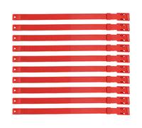 Shuoshenm 10 Unidades Collar para Cabra de PU, Collar Ajustable para Ganado Vacas Ovejas Caballos, Collar de Identificación por Color de 23 Pulgadas con Diseño Suave y Duradero para Manejo d (Roja)