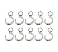 Shuoshenm 10 Unidades de Anillo para Patas de Aves de Acero Inoxidable, Anillo para Patas de Loros para adiestramiento e identificación, Banda Abierta Reutilizable para el Tobillo con Bordes (11#)