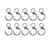 Shuoshenm 10 Unidades de Anillo para Patas de Aves de Acero Inoxidable, Anillo para Patas de Loros para adiestramiento e identificación, Banda Abierta Reutilizable para el Tobillo con Bordes (8#)
