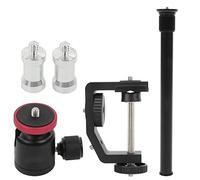 Shuoshenm C Clamp Desk Mount Camera Stand, Wireless Camera Support Bracket, Adjustable Aluminum Alloy Extension Rod with 1/4 Inch Screw Hole for DSLR Webcam Lighting Equipment on Tabletop up