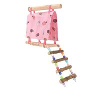 Shuoshenm Cama Hamaca para Aves con Escalera, Tienda de Descanso para Loros, diseño Abierto en la Parte Delantera y Trasera, Juguete de Escalada de Colores Vivos para pájaros pequeños,