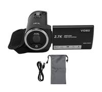 Shuoshenm Cámara de Video y videocámara de 50 MP, grabadora de Video Digital HD 2.7K con Zoom Digital de 16x, Pantalla giratoria de 2,8 Pulgadas, Puerto USB y Rosca de 1/4 de Pulgada, Ideal (16GB)