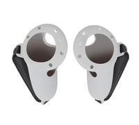 Shuoshenm Cubierta para agarre de controlador VR, protector de silicona para controlador Meta 3 con correa ajustable, cubierta de agarre suave y ligera para un juego inmersivo cómodo. (Gris)