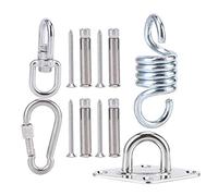 Shuoshenm Kit de Montaje en Techo para Silla Colgante de Hamaca de Acero Inoxidable, Hardware de Columpio de Alta Resistencia con Resorte de 300 kg, Accesorio de suspensión antioxidante para