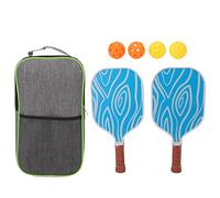 Shuoshenm Paletas de Pickleball con Superficie de Fibra de Vidrio, núcleo de Panal con 4 Bolas, 1 Bolsa de Almacenamiento, Equipo de competición Deportiva