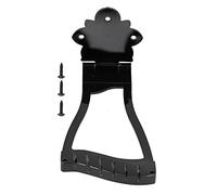 Shuoshenm Puente de Repuesto para Guitarra eléctrica de Jazz, Puente de Guitarra de Jazz, aleación de Zinc y Puente Abierto de Hierro con Tornillos, Compatible con Guitarra y bajo cromados (Negra)