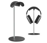SHUOSUO Soporte para Auriculares, Soporte de Cascos de Mesa con Base de Aluminio, Compatible con AirPods MAX, Beats, Bose, B&O, Sony, Sennheiser, Gaming (Negro)