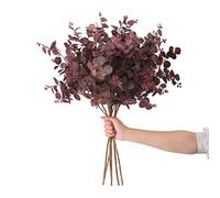 SHUOTAO 3 plantas artificiales de seda con hojas de eucalipto de 29 pulgadas de alto, ramas de eucalipto, decoración de arreglos florales, plantas artificiales para interiores y hogares, decoración de