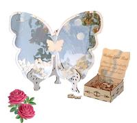 Shupiquant Guest Book Alternative for Quinceanera with Butterfly, Unique Wooden Butterfly Guest Book Alternatives, Rustic Drop Wooden Signs for Wedding (1pc)