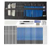 Shuqio Set de Dibujo de 41 Piezas, Set Profesional de bocetos con lápices, Gomas de borrar y Accesorios de Dibujo, Estuche portátil para Artistas y Principiantes.