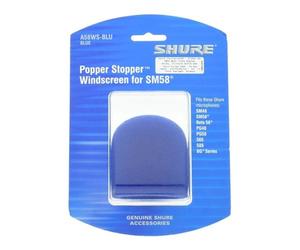 Shure A58WS-BLU - Parabrisas de espuma para todos los micrófonos tipo bola Shure, color Azul