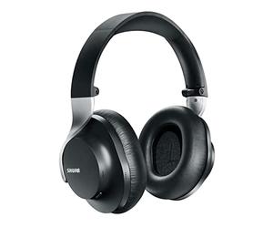 Shure AONIC 40 sobre la Oreja inalámbrica Bluetooth Ruido Auriculares cancelando con micrófono, duración de la batería de 25 Horas, iPhone y Android - Negro