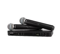 Shure BLX288/B58 UHF - Sistema de micrófono inalámbrico UHF Iglesia, Karaoke, Voz - Duración de la batería de 14 Horas, Alcance de 100 m | Incluye (2) micrófonos vocales de Mano Beta