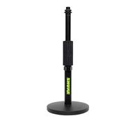 Shure by Gator Broadcast Desk Series; Pie de micrófono de escritorio Shure de base redonda con embrague giratorio de altura estándar ajustable y base de 6"; (SH-DESKTOP1)