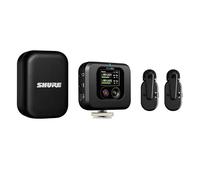 Shure MoveMic Two Kit- Pro Direct to Phone Micrófono inalámbrico Lavalier para iPhone y Android, Bluetooth Mini Mic, Carga de 24 horas, Configuración rápida, IPX4, Portable Clip Lavs (MV-TWO-KIT-Z6)