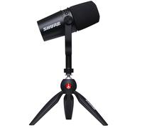 Shure MV7 Micrófono USB con trípode para Realizar podcasts, Grabar, Hacer Streaming y Jugar, Salida de Auricular integrada, micrófono dinámico USB/XLR de Metal, tecnología de Aislamiento de Voz