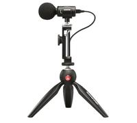 Shure MV88+ Video Kit - Micrófono Estéreo de Condensador Digital para Apple | Con Trípode Manfrotto PIXI, Pinza para Teléfono, Soporte, Cables iOS y USB-C para Máxima Compatibilidad