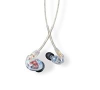 Shure SE535 uriculares Profesionales con cable sobre la oreja, aislamiento sonoro con tres microtransductores de alta definición, sonido envolvente con bajos profundos, 3,5 mm cable - transparente