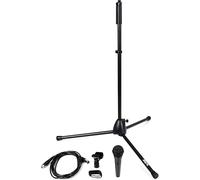 Shure Stage Performance PGA58BTS Kit con PGA58 Cardioid Dynamic Vocal Handheld Micrófono, Cable XLR y Soporte de micrófono: óptimo para el Escenario o Estudio