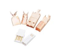 Shurhome 1 juego de conectores USB A y B de oro rosa que admiten la transmisión USB 2.0-480 Mbps para aplicaciones de sonido de alta fidelidad, conectores USB A y B de oro rosa, que soportan