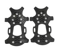 Shurhome 2 clavos de nieve de 11 dientes para botas y zapatos, crampones antideslizantes con puntas para esquí al aire libre de invierno crampones