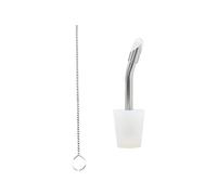 Shurhome Adaptador flexible de boquilla de silicona y tubo de acero inoxidable con la mayoría de ollas de camping para evitar fugas de transferencia de agua, vertedores de cocina