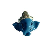 Shurhome Anillos artísticos con forma de animal, joyas apilables con estructura de esmalte por goteo y divertidos perros y elefantes con capas de anillos apilables en forma de animales, como se