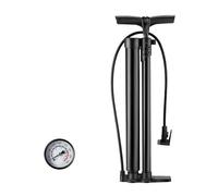 Shurhome Bomba de pie para bicicleta con manómetro, inflador manual de neumáticos para carreteras, bicicleta de montaña, pelotas deportivas, inflador de neumáticos de suelo