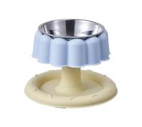 Shurhome Comedero elevado de acero inoxidable con base interior antideslizante, función extraíble para comer gatos de forma segura y cómoda. Cuenco antideslizante para gatos