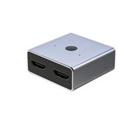 Shurhome Conmutador bidireccional 4K60Hz para HDTV 2 puertos mando a distancia opcional para la gestión de varios dispositivos HDTV Conmutador