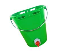 Shurhome Cubo de lactancia de granja de 8 litros con comedero para pezones, diseño resistente para corderos, terneros, cachorros y animales, cubo de lactancia de animales de granja