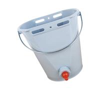 Shurhome Cubo de lactancia de granja de 8 litros con comedero para pezones, diseño resistente para corderos, terneros, cachorros y animales, cubo de lactancia de animales de granja