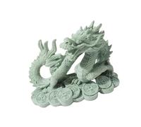 Shurhome Estatuilla de dragón de colofonia adicional mejora el plan de Aquascaping, perfecto para la exposición marina Estatua del parque marino de colofonia artesanal