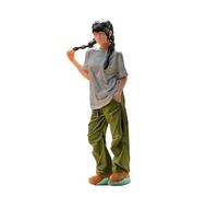 Shurhome Figura de Lounge Girl escala 1:64, miniatura pintada a mano para representaciones arquitectónicas, dioramas, accesorios, escenas de tren, modelo realista Lounge Girl