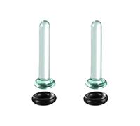 Shurhome Juego de dilatación de orejas de cristal de 1,6 7 mm/7,5 12 mm con anillos tóricos, expansor de calibre único