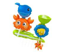 Shurhome Juguete de baño giratorio colorido para niños con función de salpicaduras de agua para divertirse en el baño del bebé, creatividad, desarrollo de habilidades motoras finas, juguete colorido