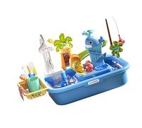 Shurhome Juguetes de agua circulante para niños con grifo realista y aprendizaje temprano para desarrollar habilidades domésticas. Pretender que lavarías