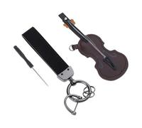 Shurhome Llavero artístico de cuero para violín y guita, diseños únicos, llavero de violín de cuero, para músicos y fanáticos