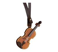 Shurhome Llavero artístico de cuero para violín y guita, diseños únicos, llavero de violín de cuero, para músicos y fanáticos