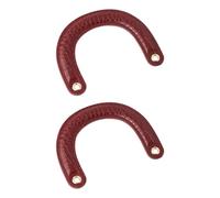 Shurhome Mango curvado de bolsillo de poliuretano de 2 piezas con cómodo y fácil de usar para la compra diaria de péndulo y viajes para entusiastas para reemplazar el asa del bolso, rojo vino