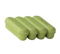 Shurhome Máquina de hielo de silicona, diseño avanzado, color verde | Bandeja de silicona de grado alimenticio, se adapta a la mayoría de los congeladores, hace cubos claros rápidamente