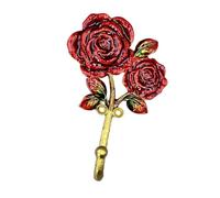 Shurhome Organizador de pared para dormitorio, ganchos de rosas de flores | Montado en una aleación para bufandas, accesorios, carteras pequeñas y vintage, el orden